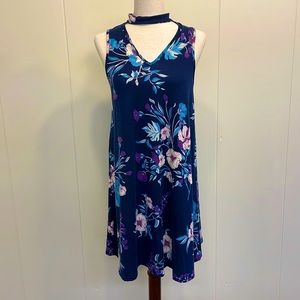 Angie Dress/ Small/ Floral/ Vibrant Purples & Blues/ Loose/ Great condition